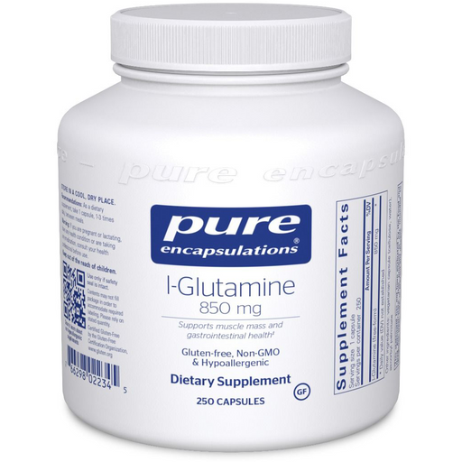 L-Glutamine (850 mg)-Vitamins & Supplements-Pure Encapsulations-250 Capsules-Pine Street Clinic
