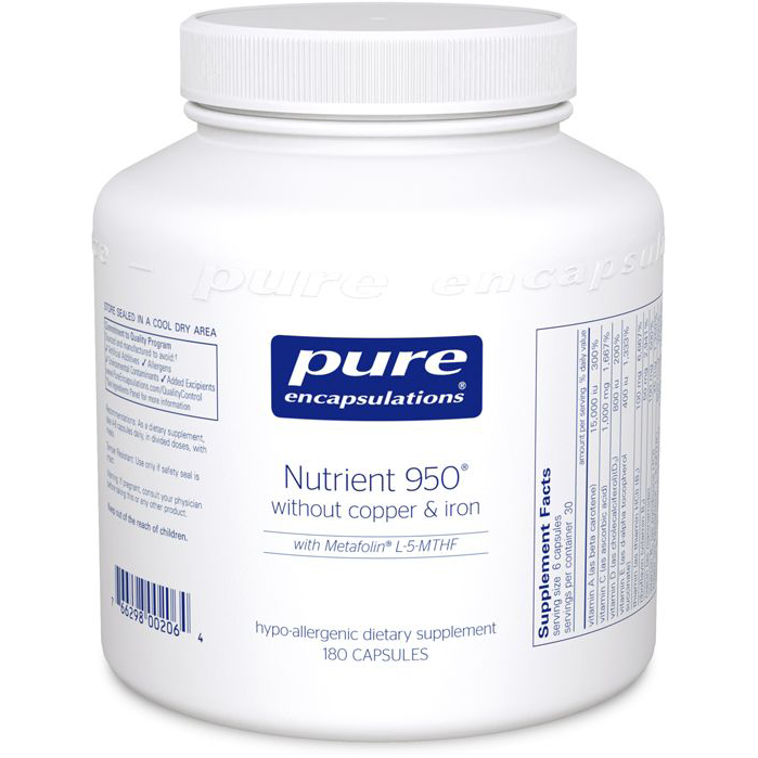 Nutrient 950 without Copper & Iron-Vitamins & Supplements-Pure Encapsulations-180 Capsules-Pine Street Clinic