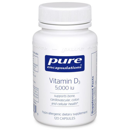 Vitamin D3 (125 mcg) (5,000 IU)-Vitamins & Supplements-Pure Encapsulations-60 Capsules-Pine Street Clinic