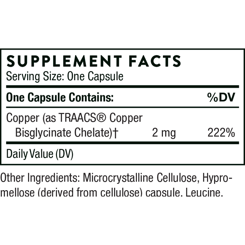Copper Bisglycinate (60 Capsules)