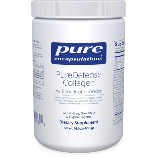 PureDefense Collagen w/ Bone Broth Powder (400 Grams)-Vitamins & Supplements-Pure Encapsulations-Pine Street Clinic