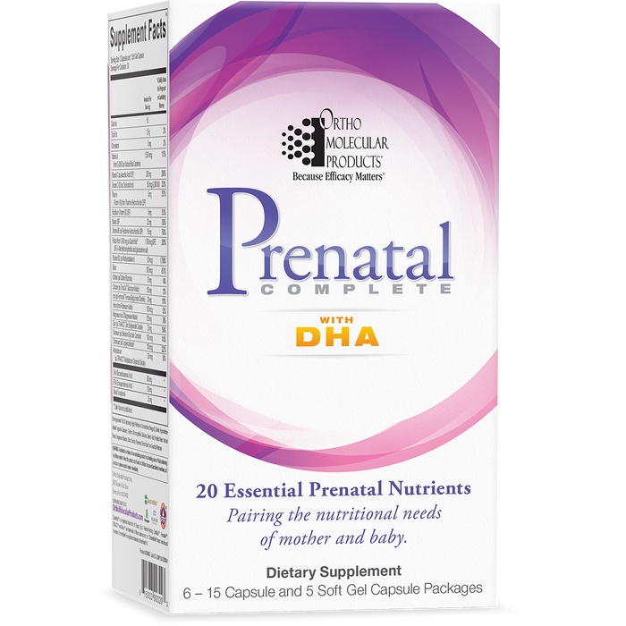 Prenatal Complete with DHA (30 Servings)-Ortho Molecular Products-Pine Street Clinic