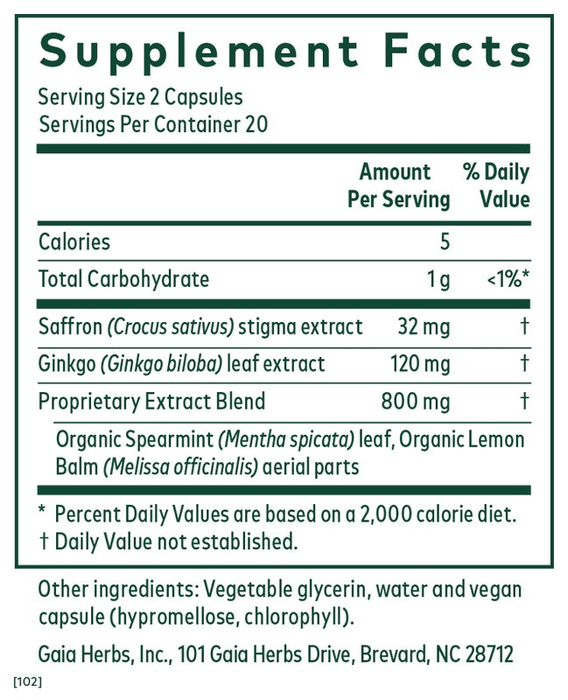 Nootropic Focus (40 Capsules)-Vitamins & Supplements-Gaia PRO-Pine Street Clinic