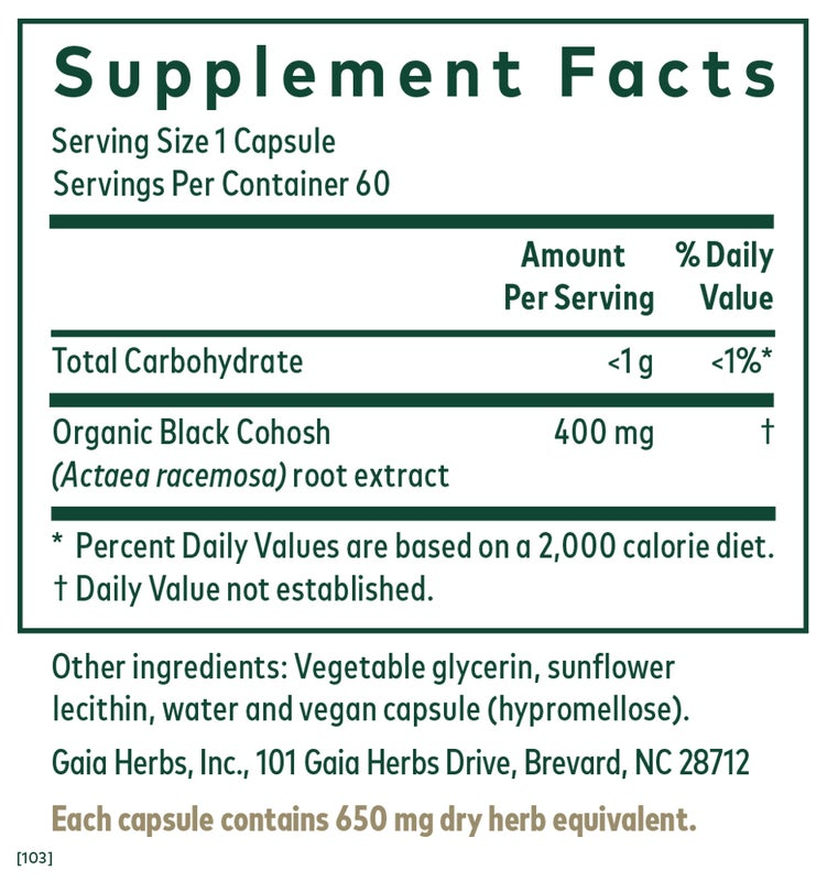 Black Cohosh (60 Capsules)