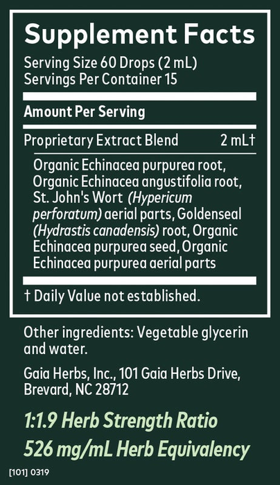 Echinacea - Goldenseal Supreme (1 oz)-Vitamins & Supplements-Gaia PRO-Glycerin Based-Pine Street Clinic