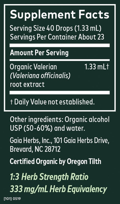 Valerian Root (1 oz)-Vitamins & Supplements-Gaia PRO-Pine Street Clinic