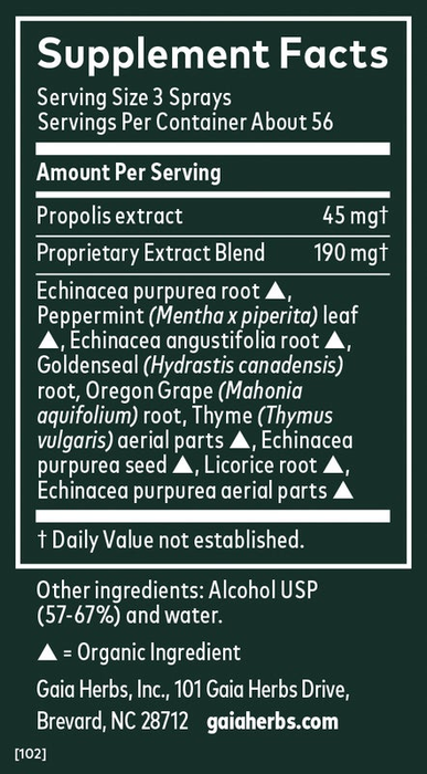 Echinacea - Goldenseal - Propolis Throat Spray (1 oz)-Vitamins & Supplements-Gaia PRO-Pine Street Clinic