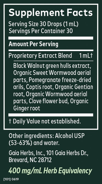 Wormwood Black Walnut Supreme (1 oz)-Vitamins & Supplements-Gaia PRO-Pine Street Clinic