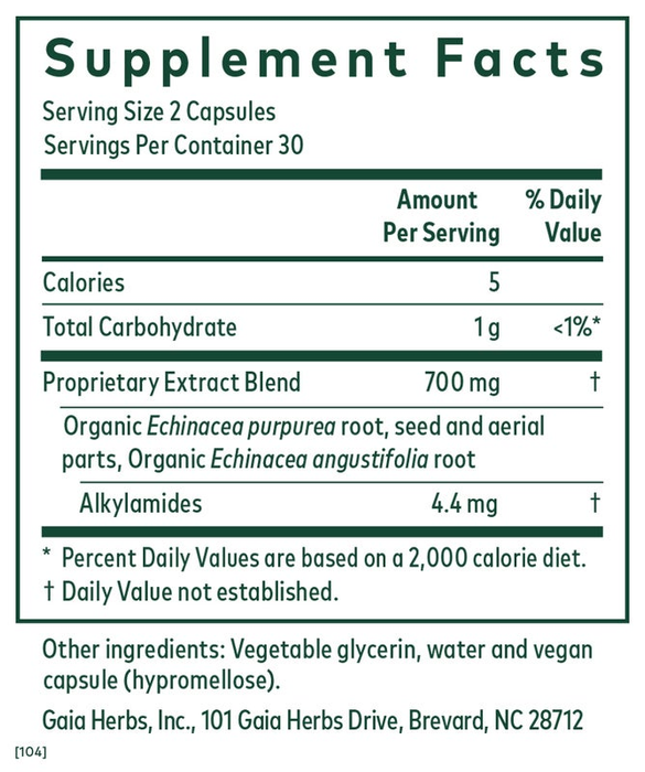 Echinacea Blend (60 Capsules)-Vitamins & Supplements-Gaia PRO-Pine Street Clinic
