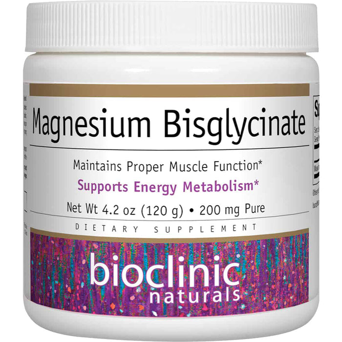 Magnesium Bisglycinate Powder (4.2 Ounces)-Vitamins & Supplements-Bioclinic Naturals-Pine Street Clinic