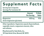 Magnesium Glycinate 400 mg (180 Capsules)