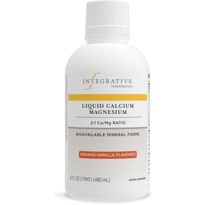 Liquid Calcium Magnesium (2:1) (Orange-Vanilla) (16 Ounces)-Vitamins & Supplements-Integrative Therapeutics-Pine Street Clinic