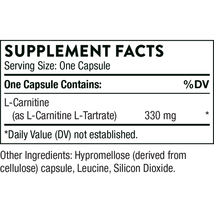 L-Carnitine (60 Capsules)-Vitamins & Supplements-Thorne-Pine Street Clinic