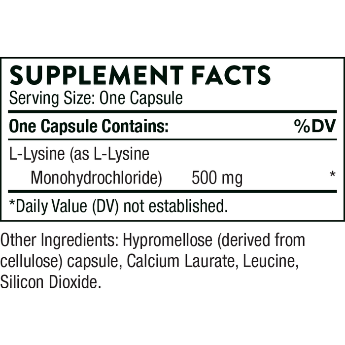 L-Lysine (60 Capsules)-Vitamins & Supplements-Thorne-Pine Street Clinic