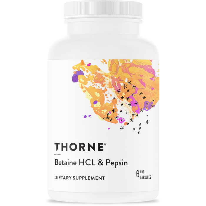 Betaine HCL & Pepsin-Vitamins & Supplements-Thorne-450 Capsules-Pine Street Clinic