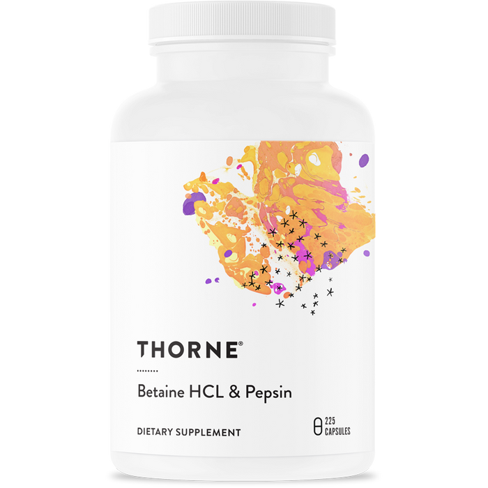 Betaine HCL & Pepsin-Vitamins & Supplements-Thorne-225 Capsules-Pine Street Clinic