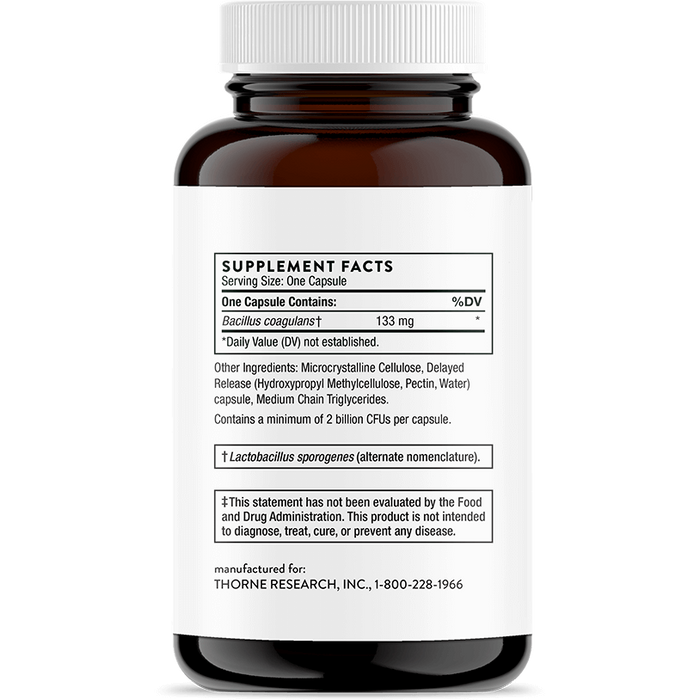 Bacillus Coagulans (60 Capsules)-Vitamins & Supplements-Thorne-Pine Street Clinic