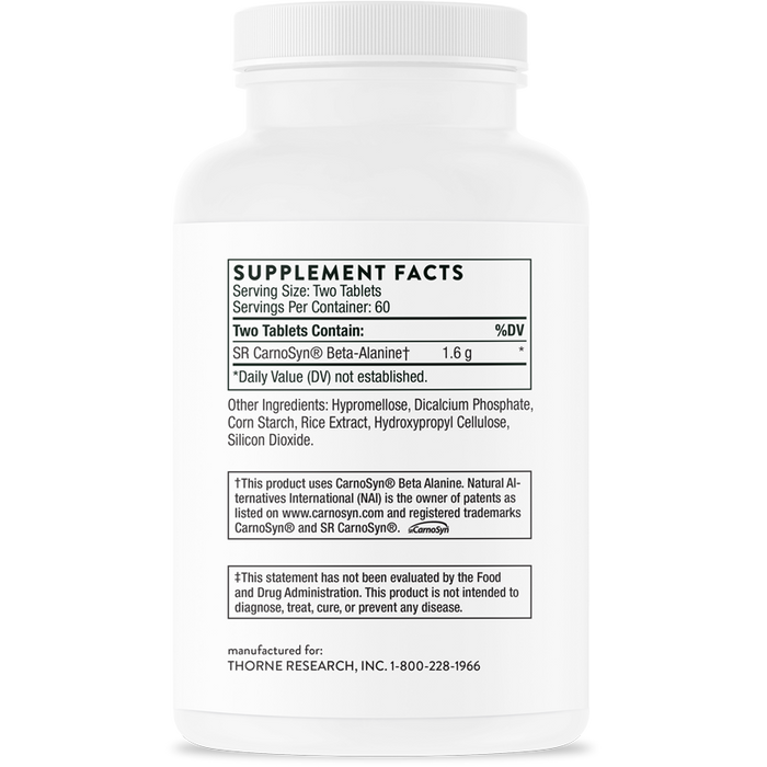 Beta Alanine-SR (120 Tablets)-Vitamins & Supplements-Thorne-Pine Street Clinic