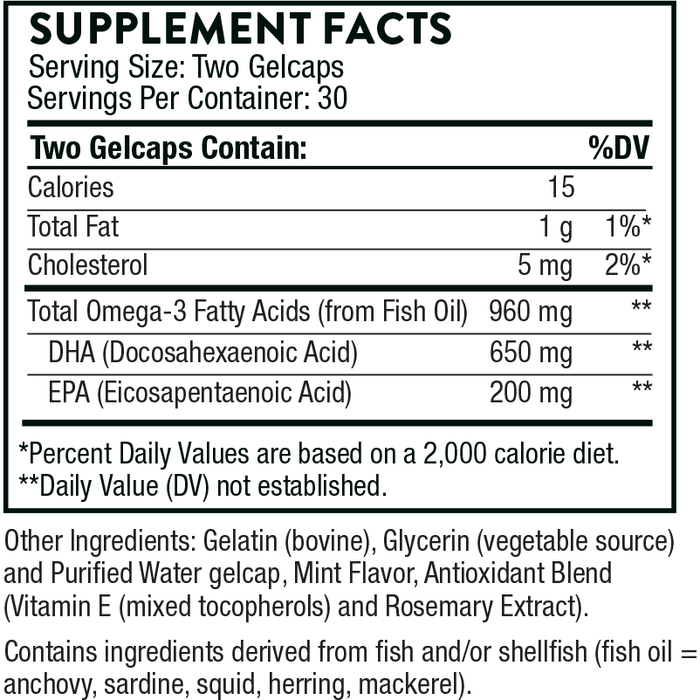 Advanced DHA (60 Gelcaps)-Vitamins & Supplements-Thorne-Pine Street Clinic