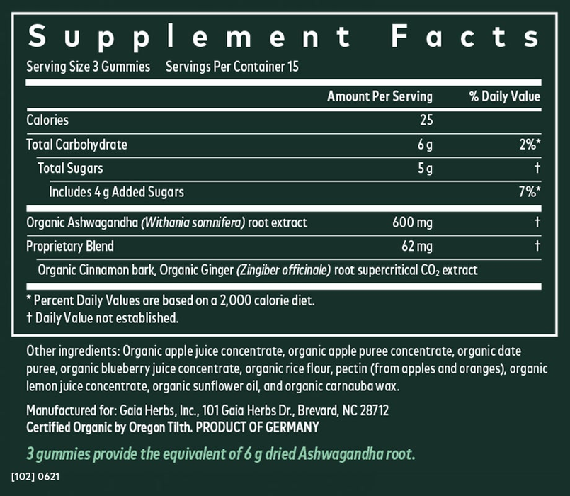 Ashwagandha Gummies-Vitamins & Supplements-Gaia PRO-45 Gummies-Pine Street Clinic