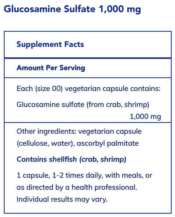 Glucosamine Sulfate (1000 mg)-Vitamins & Supplements-Pure Encapsulations-60 Capsules-Pine Street Clinic