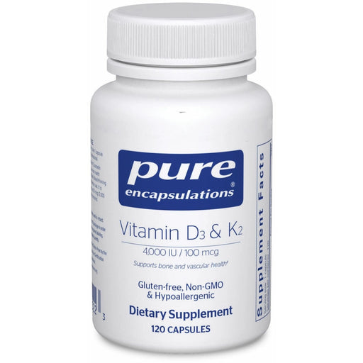 Vitamin D3 & K2 (120 Capsules)-Vitamins & Supplements-Pure Encapsulations-Pine Street Clinic