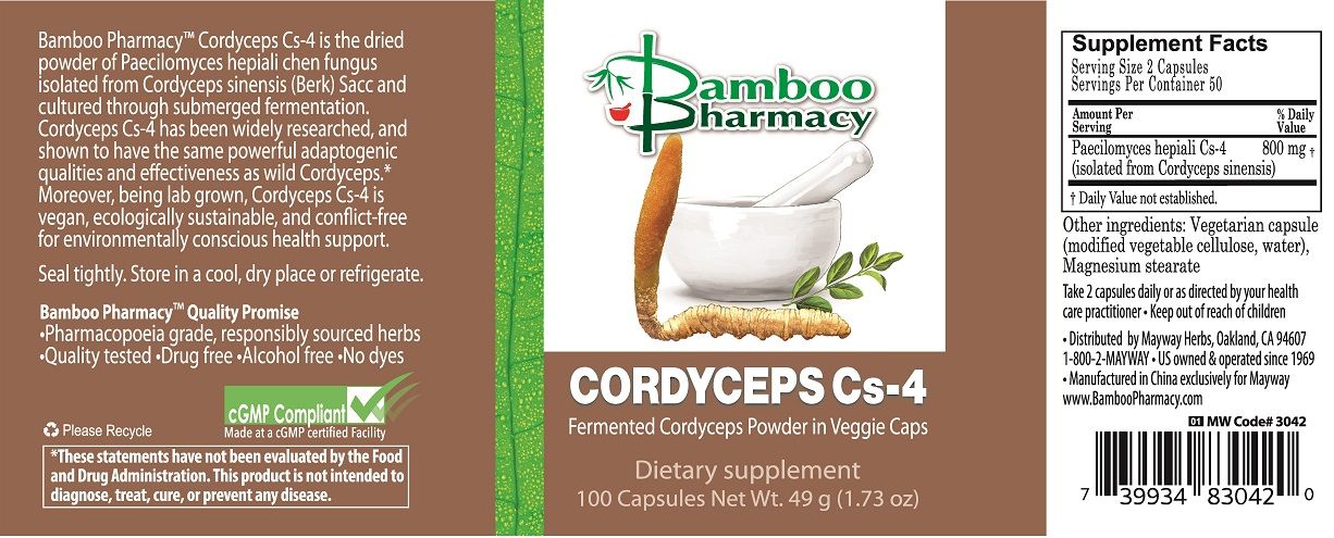 Cordyceps Cs-4 (100 Capsules)-Vitamins & Supplements-Bamboo Pharmacy-Pine Street Clinic