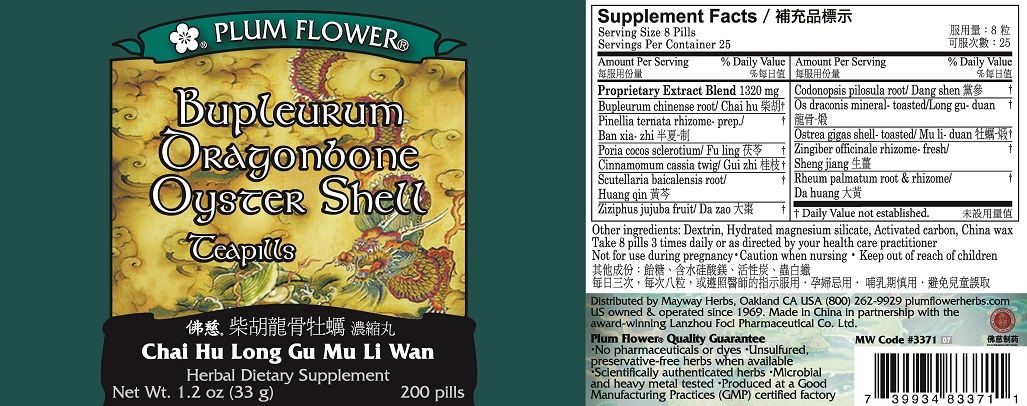 Bupleurum Dragonbone Oyster Shell (Chai Hu Long Gu Mu Li Wan) (200 Teapills)-Vitamins & Supplements-Plum Flower-Pine Street Clinic