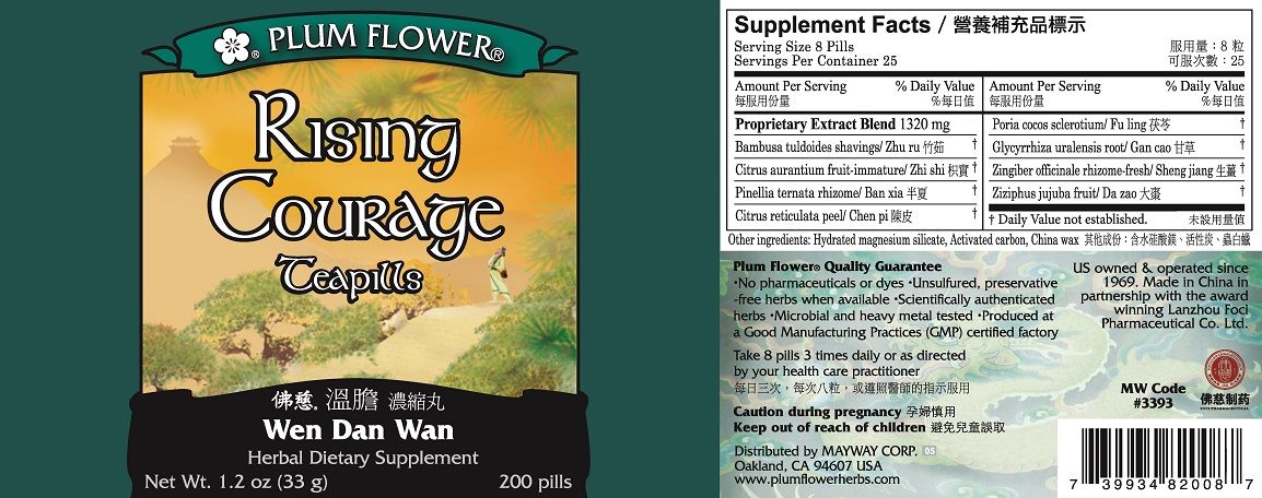 Rising Courage Teapills (Wen Dan Wan) (200 Pills)-Plum Flower-Pine Street Clinic