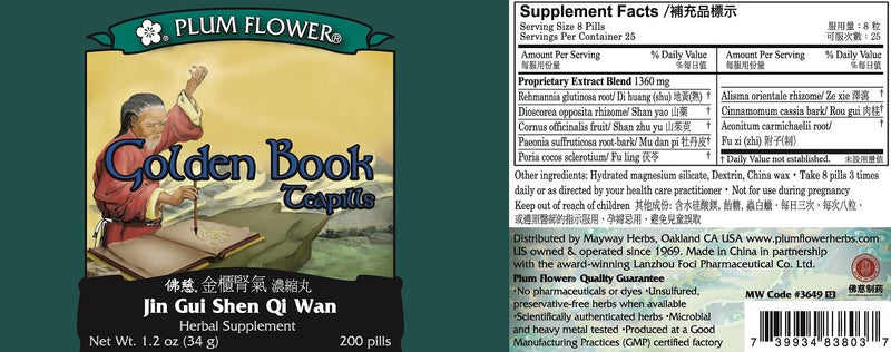 Golden Book Teapills (Jin Gui Shen Qi Wan)