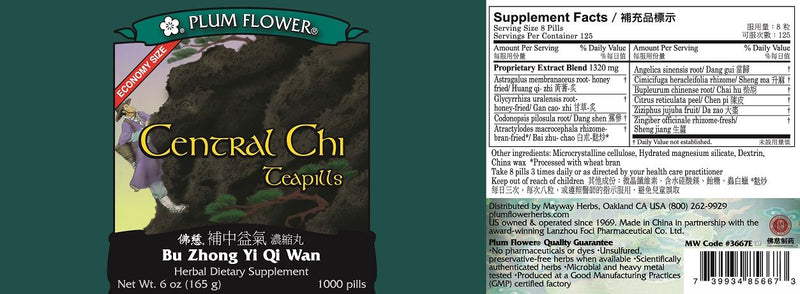 Central Chi Teapills (Bu Zhong Yi Qi Wan)