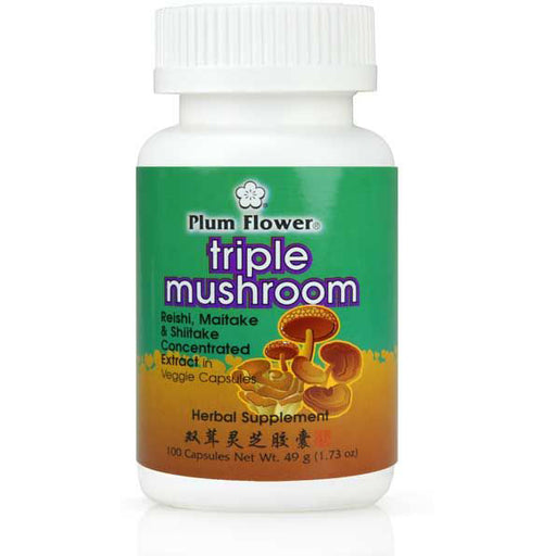 Triple Mushroom Capsules (100 Capsules)-Vitamins & Supplements-Plum Flower-Pine Street Clinic