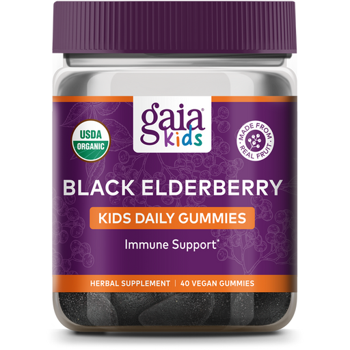 GaiaKids Black Elderberry Kids Daily Gummies (40 Gummies)-Vitamins & Supplements-Gaia PRO-Pine Street Clinic